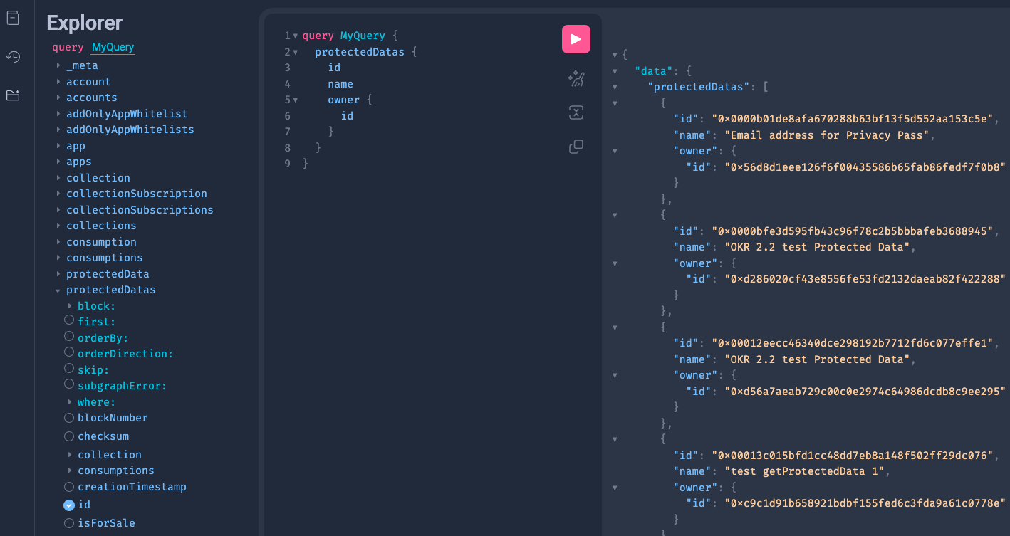 GraphQL Explorer Interface